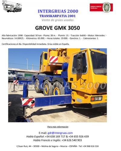 Se vende grua GROVE GMK 3050 año 1998 - Imagen 1